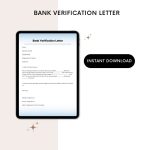 Printable Bank Verification Letter