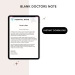 Printable Blank Doctors Note