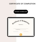 Printable Certificate of Completion