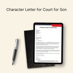 Printable Character Letter for Court for Son