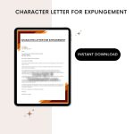 Printable Character Letter for Expungement