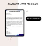 Printable Character Letter for Inmate