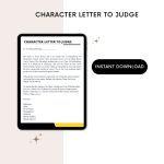 Printable Character Letter to Judge
