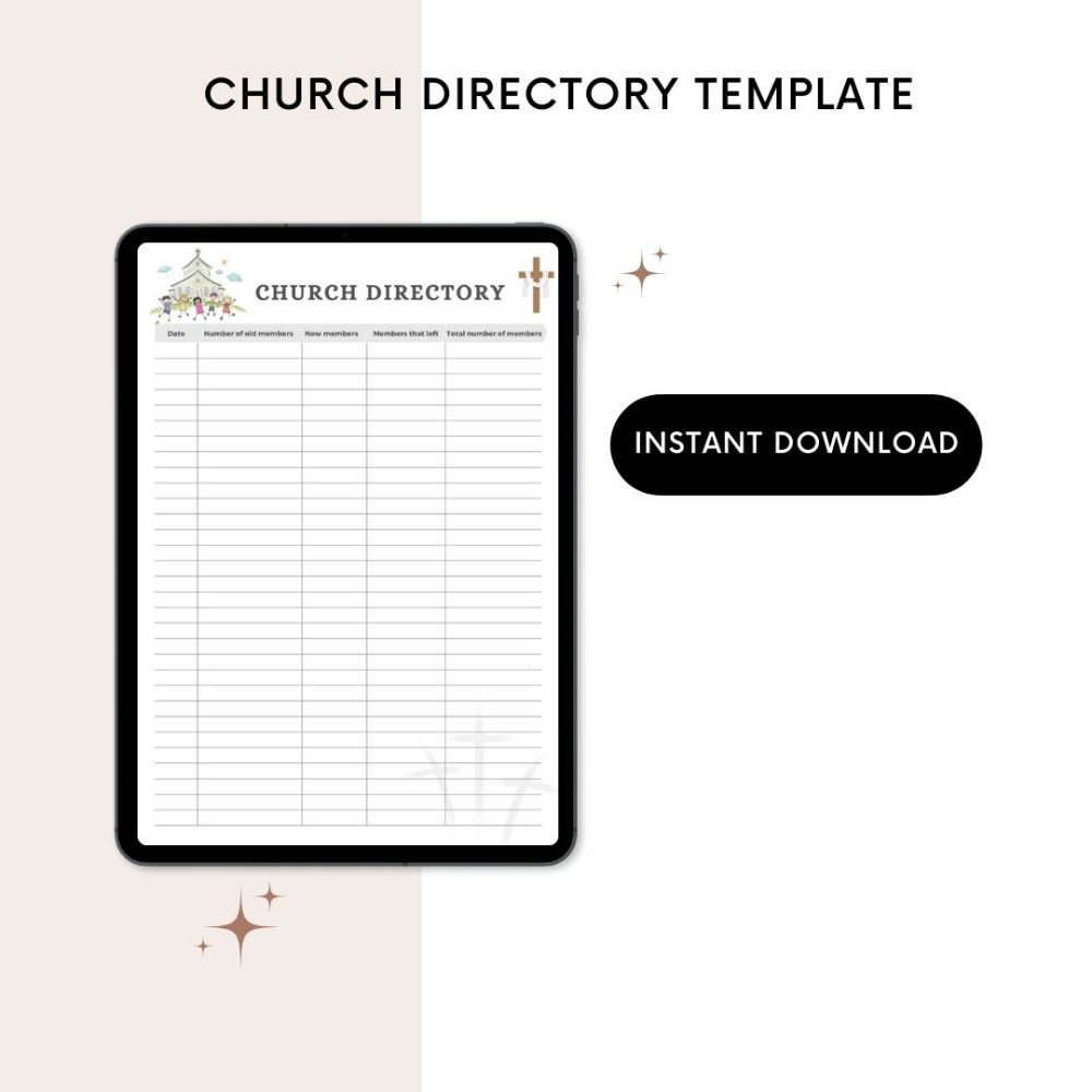 Printable Church Directory Template