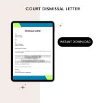 Printable Court Dismissal Letter