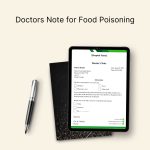 Printable Doctors Note for Food Poisoning