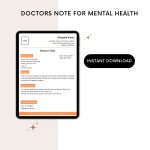 Printable Doctors Note for Mental Health