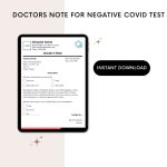 Printable Doctors Note for Negative Covid Test