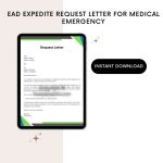 Printable EAD Expedite Request Letter for Medical Emergency