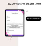 Printable Inmate Transfer Request Letter