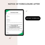 Printable Notice of Foreclosure Letter