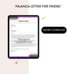 Printable Palanca Letter for Friend