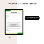 Printable Palanca Letter for Nephew