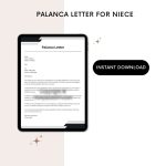 Printable Palanca Letter for Niece