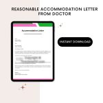 Printable Reasonable Accommodation Letter from Doctor