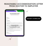 Printable Reasonable Accommodation Letter from Doctor to Employer