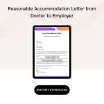 Reasonable Accommodation Letter from Doctor to Employer