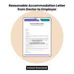 Reasonable Accommodation Letter from Doctor to Employer Word
