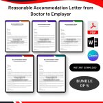 Reasonable Accommodation Letter from Doctor to Employer in PDF & Word