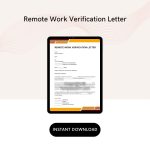 Remote Work Verification Letter