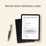 Remote Work Verification Letter PDF