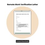 Remote Work Verification Letter Word