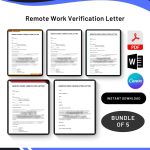 Remote Work Verification Letter in PDF & Word