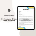 Sample Background Check Dispute Letter