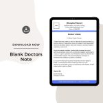 Sample Blank Doctors Note