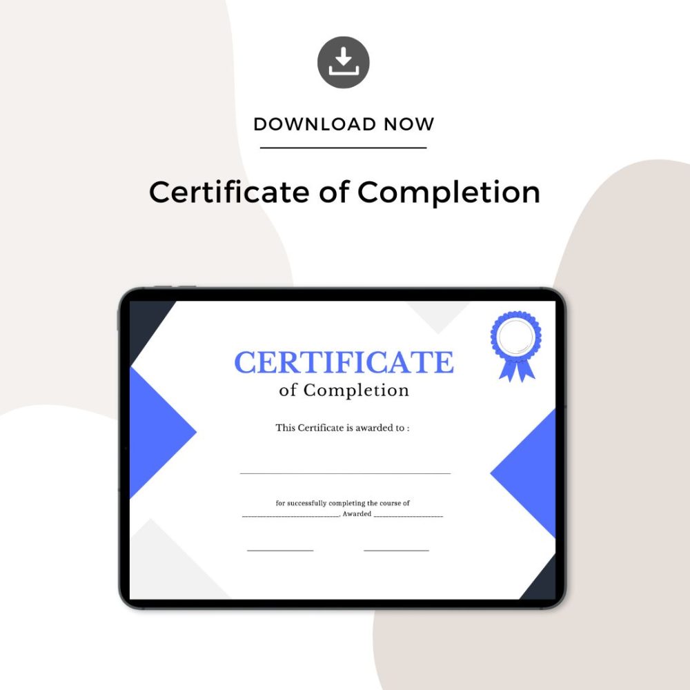 Sample Certificate of Completion