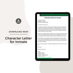 Sample Character Letter for Inmate