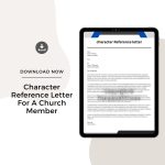 Sample Character Reference Letter For A Church Member