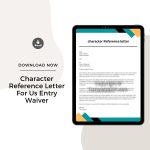 Sample Character Reference Letter For Us Entry Waiver