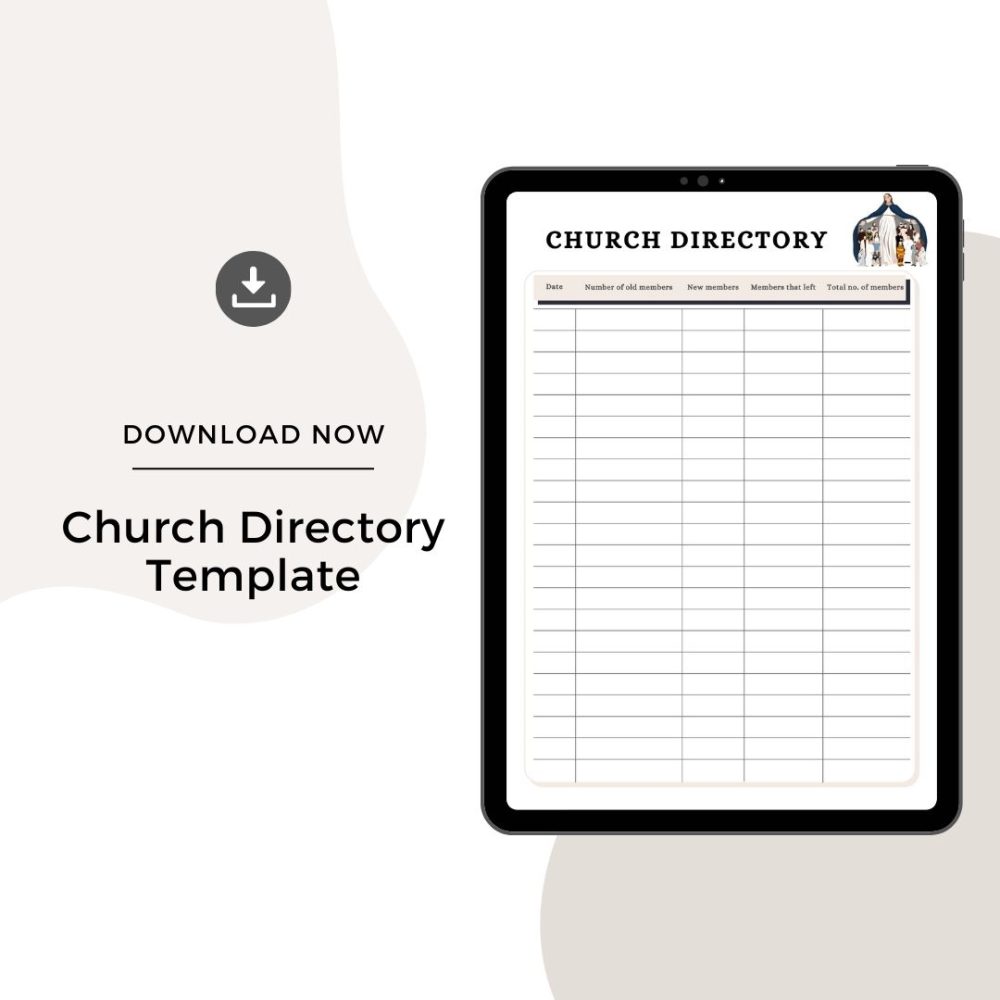 Sample Church Directory Template