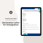 Sample Declaration Letter for Immigration
