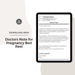 Sample Doctors Note for Pregnancy Bed Rest