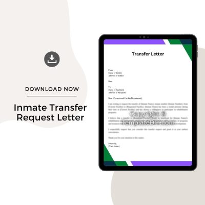 Inmate Cell Move Form Inmate Transfer Request Letter with Examples in Pdf and Word
