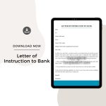 Sample Letter of Instruction to Bank