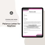 Sample Palanca Letter for Nephew