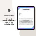 Sample Parent Recommendation Letter for Scholarship