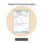 Sample Patient First Doctors Note