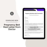 Sample Pregnancy Bed Rest Letter from Doctor