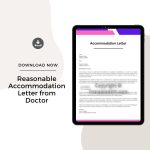 Sample Reasonable Accommodation Letter from Doctor