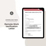Sample Remote Work Verification Letter