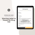 Sample Warning Letter to Tenant for Drug Use