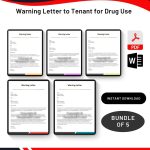 Warning Letter to Tenant for Drug Use in PDF & Word
